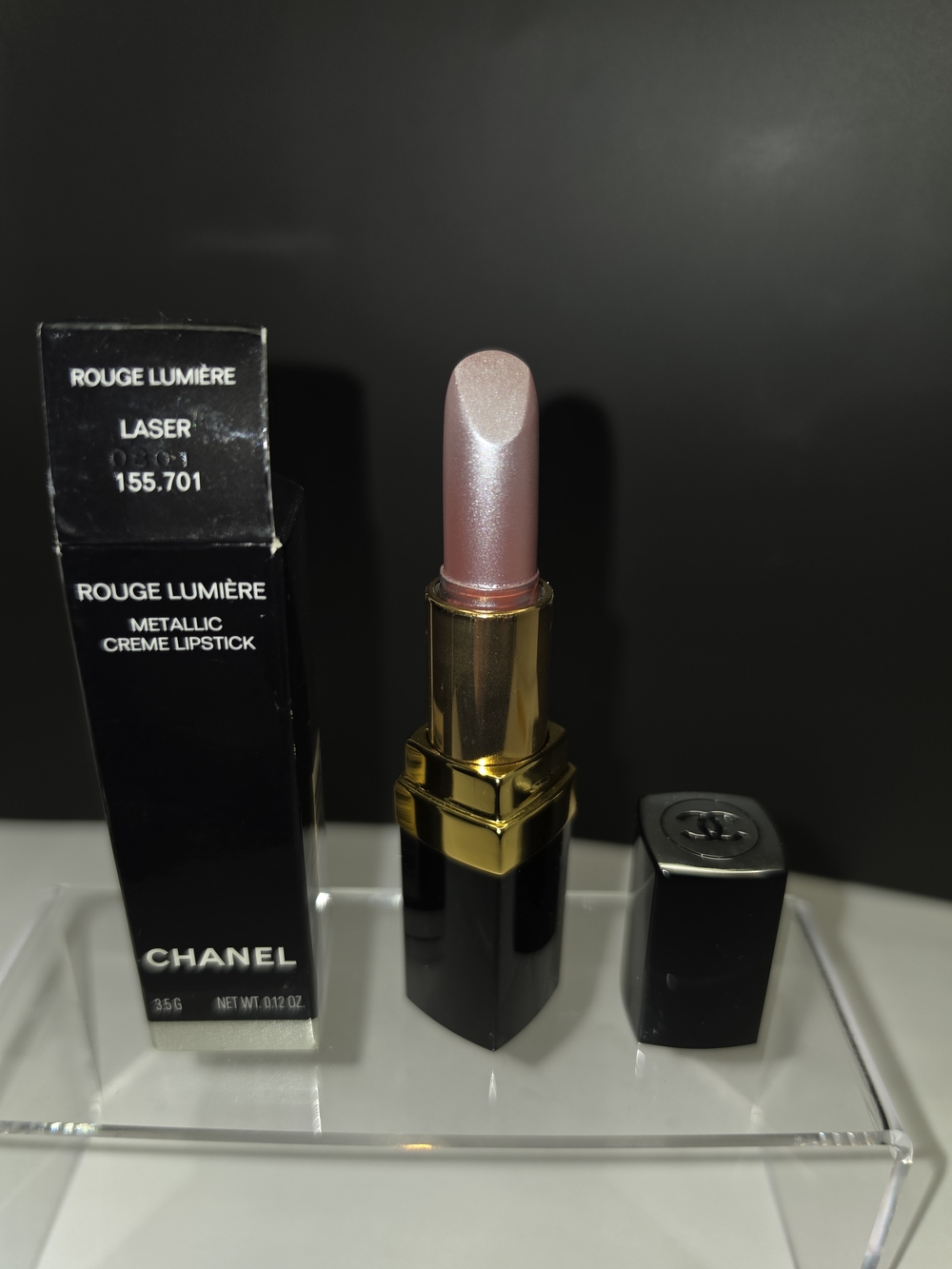 SUPER RARE VINTAGE CHANEL Rouge Lumière Metallic Creme Lipstick - "LASER"